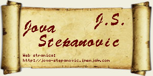 Jova Stepanović vizit kartica